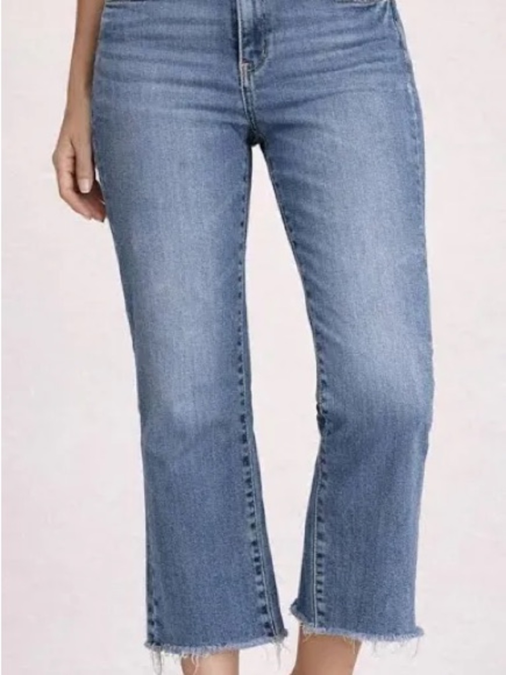 Express High-Rise Cropped Flare with Raw Hem